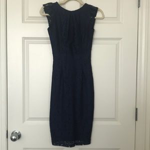 Dorothy Perkins Petite Navy Lace Pencil Dress - 2